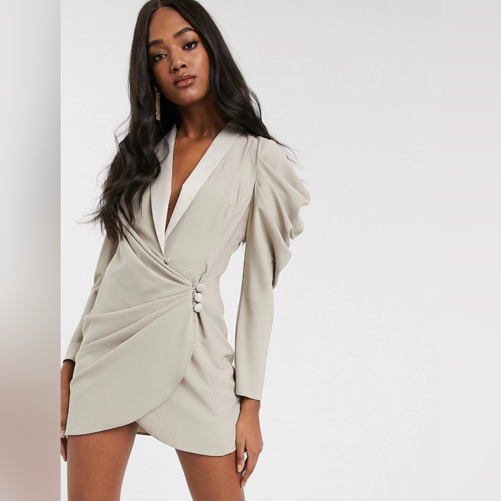 ASOS | Mini Drape Front Tux Dress